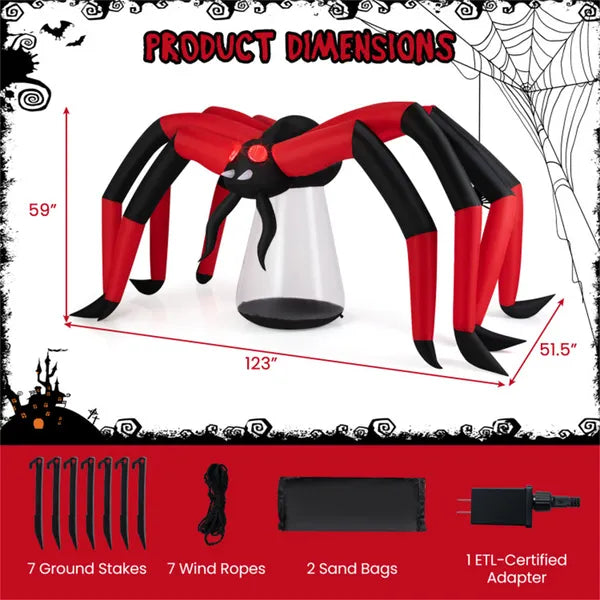 10 ft Giant Inflatable Spider – photo 5