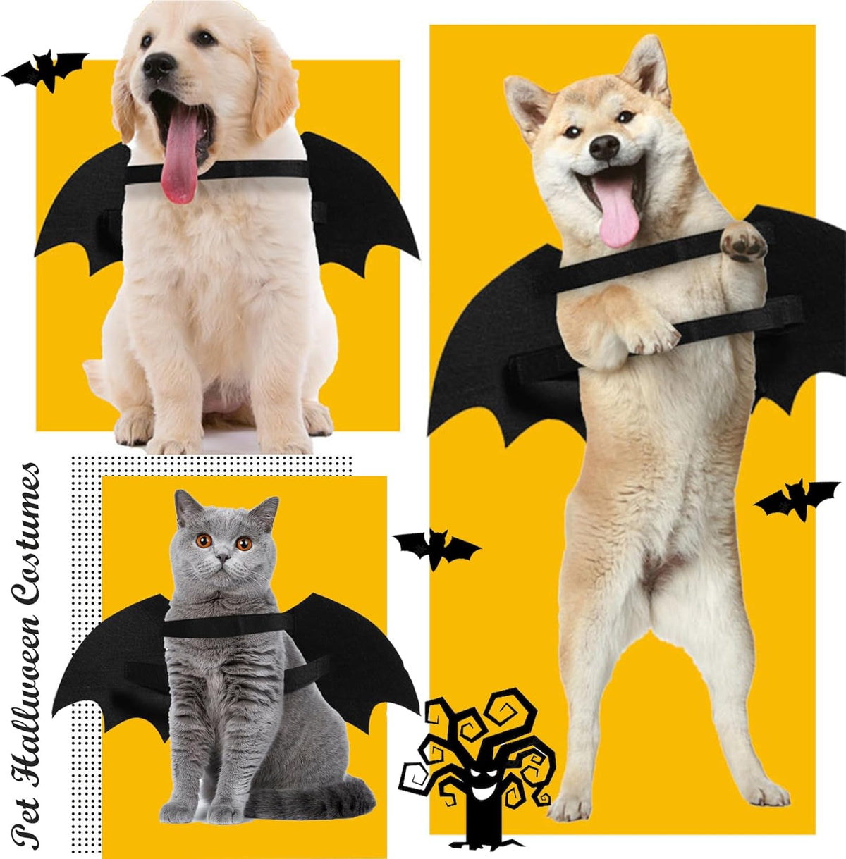 Glow-in-the-Dark Bat Wings Dog Costume – photo 7
