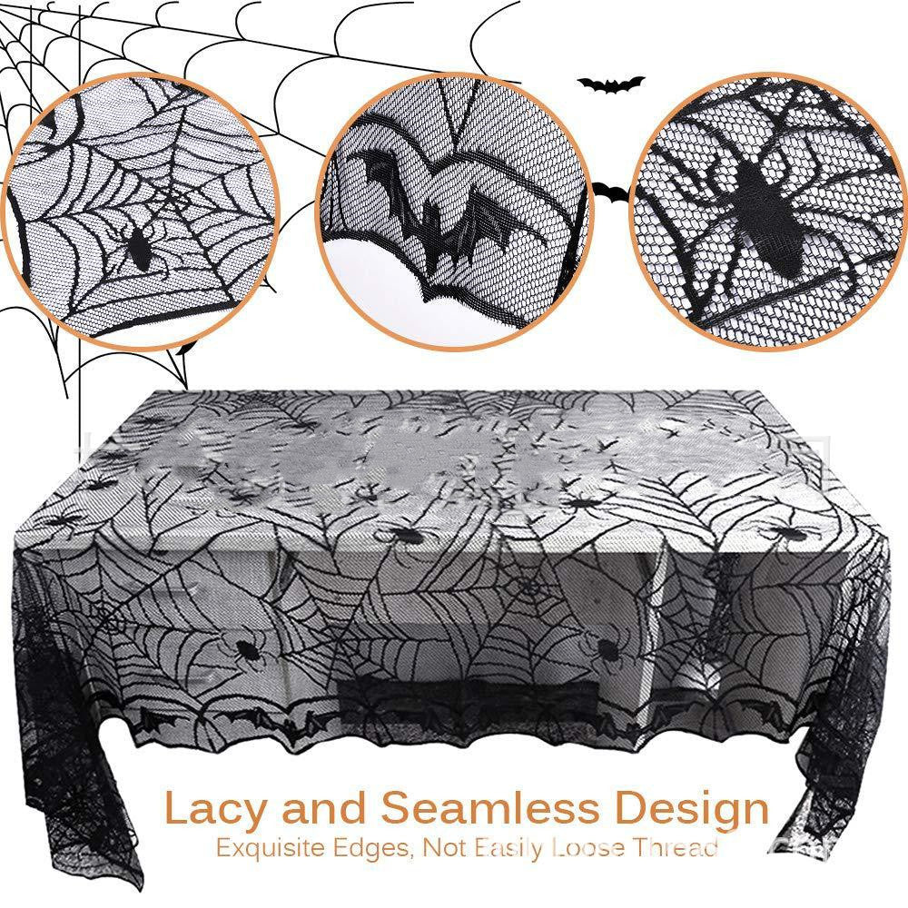 Spider Web Lace Halloween Tablecloth – photo 4