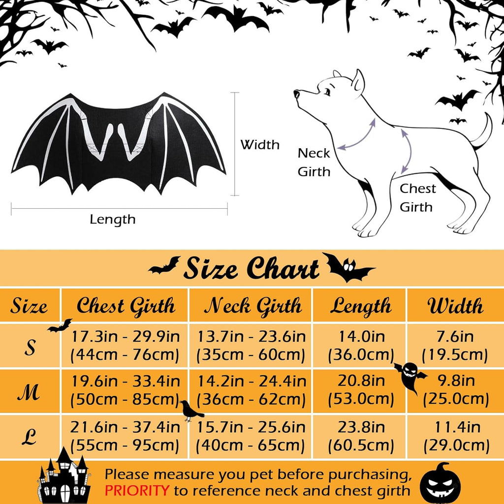Glow-in-the-Dark Bat Wings Dog Costume – photo 4