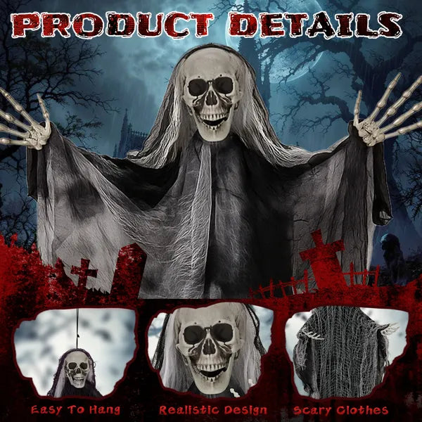 Hanging Grim Reaper Skeleton Ghosts (3-Pack) – photo 5