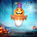 Light-Up Inflatable Pumpkin Ghost Window Decoration – photo 1