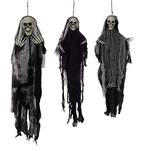 Hanging Grim Reaper Skeleton Ghosts (3-Pack) – photo 6