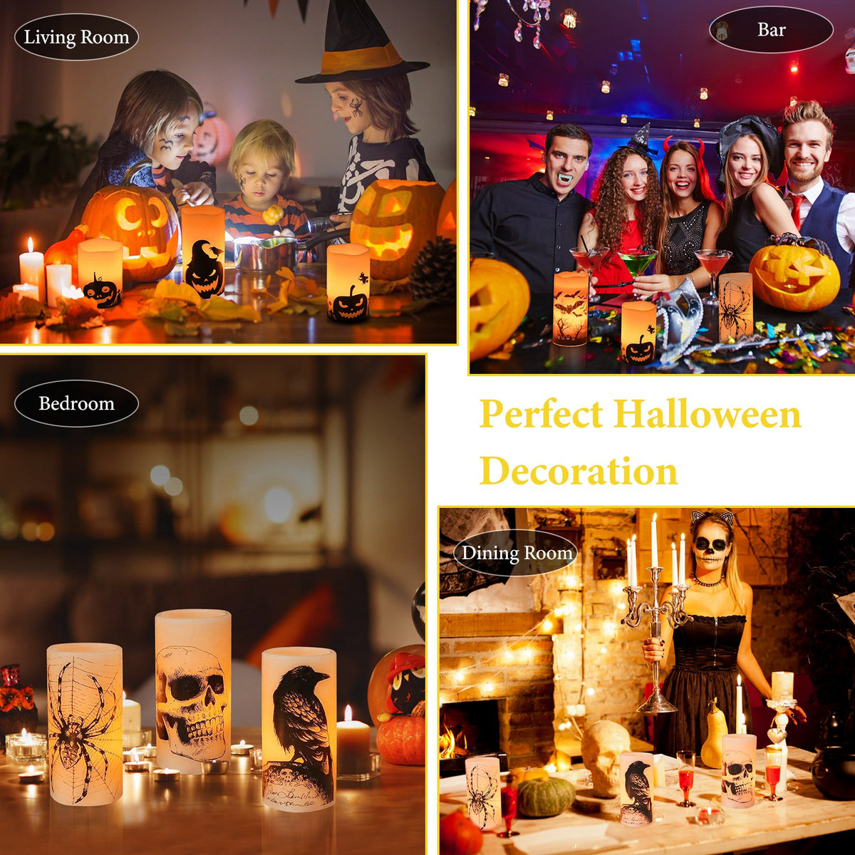 Halloween Flameless Candle Lamps 3-Pack – photo 7