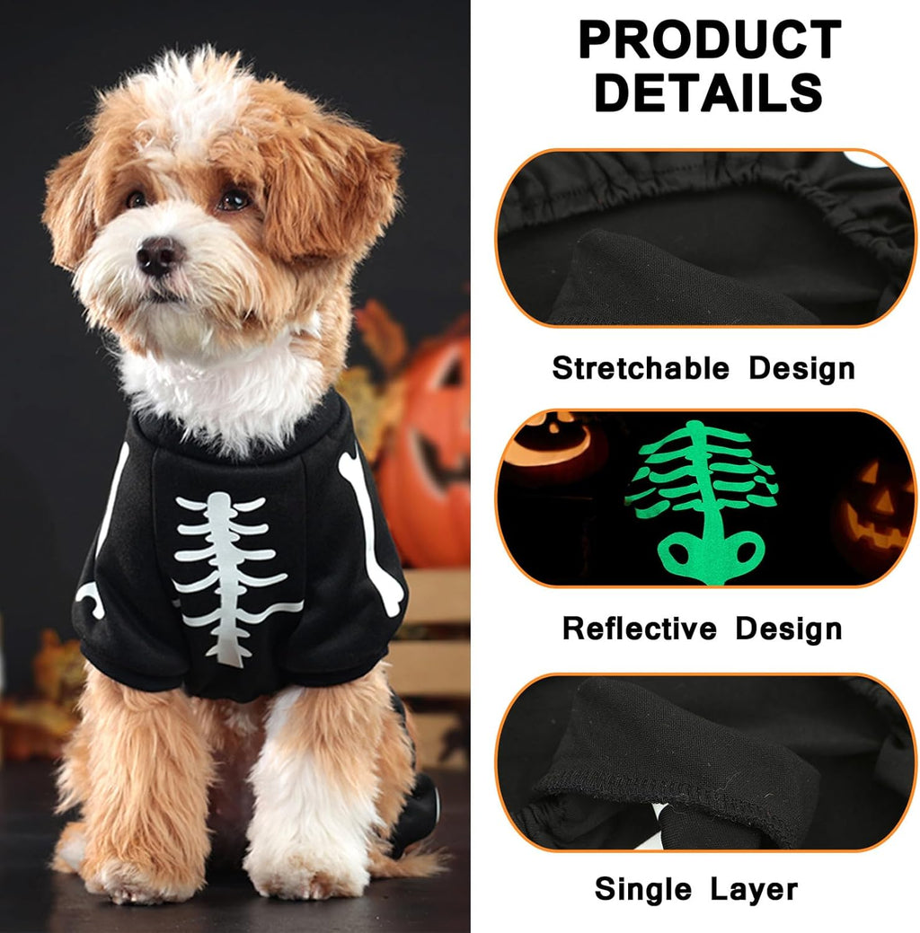 Glow-in-the-Dark Skeleton Dog Costume – photo 3